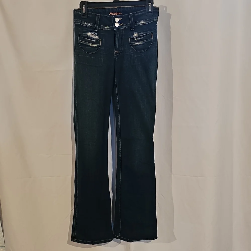 Hudson Jeans Blue Flare Wide Leg Denim - Picture 1 of 11